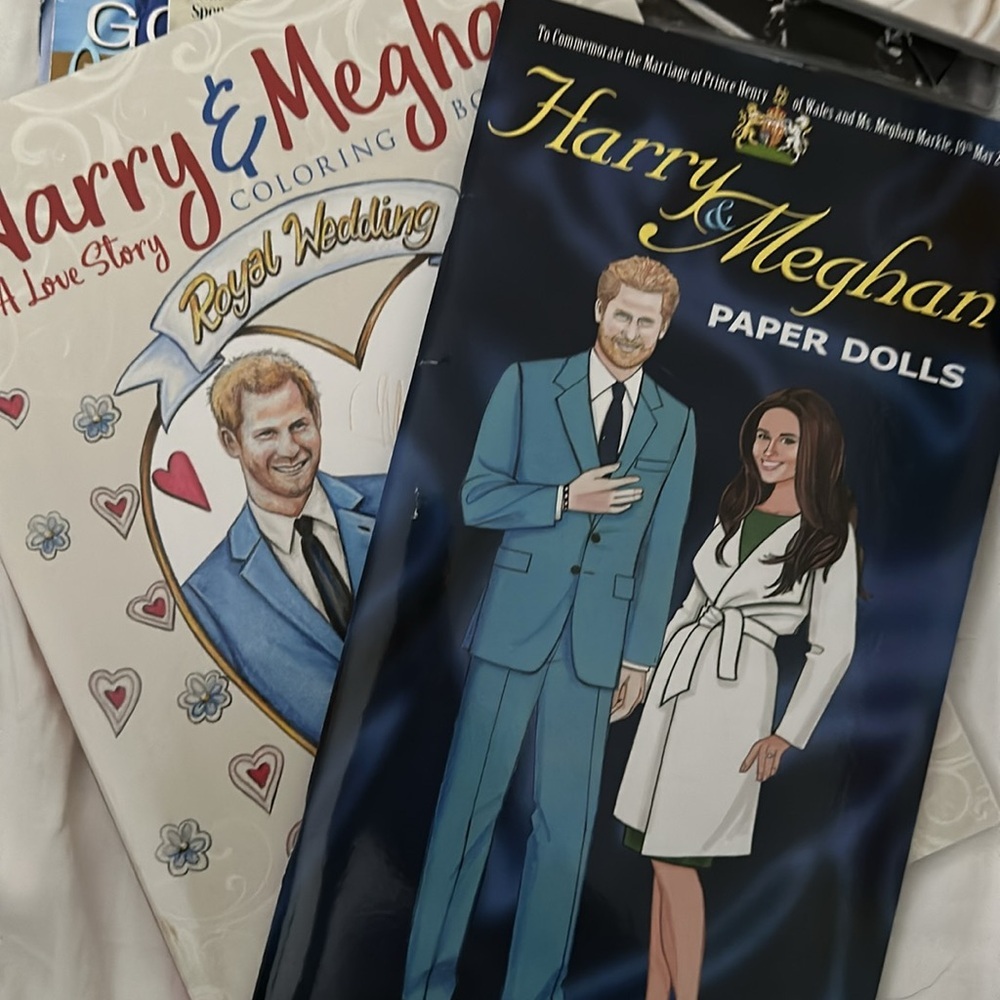 Harry and Meghan Coloring book and Paper Dolls